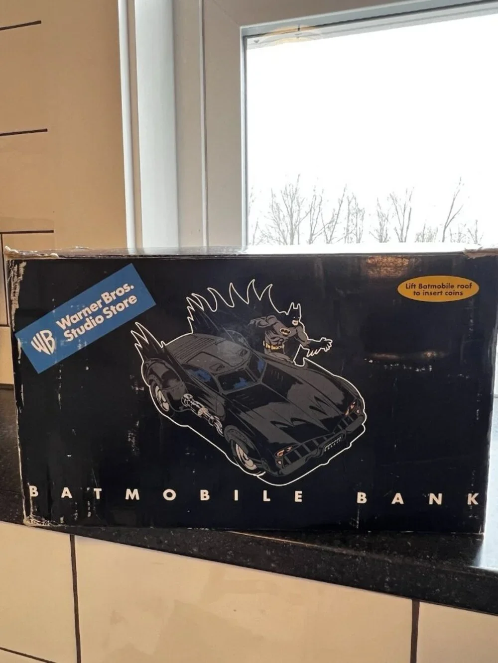 2000 Batman Batmobile Coin Bank Warner Bros w/Box Rare DC Comics Super Heroes